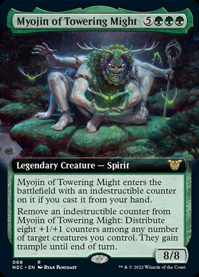 Myojin of Towering Might (Extended Art) [Kamigawa: Neon Dynasty Commander] | Game Master's Emporium (The New GME)