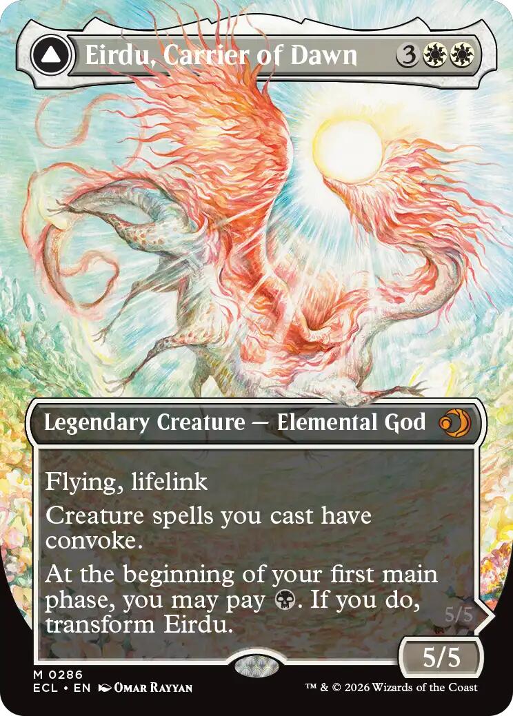 Eirdu, Carrier of Dawn (Borderless) [Lorwyn Eclipsed] | Game Master's Emporium (The New GME)