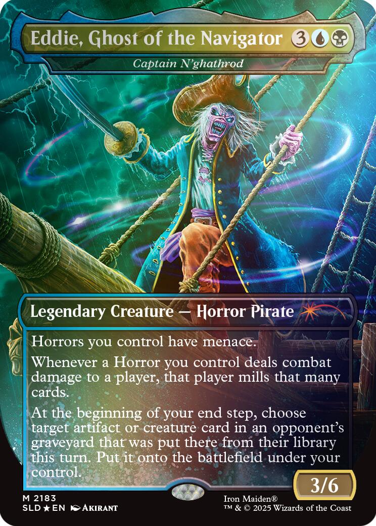 Eddie, Ghost of the Navigator - Captain N'ghathrod (Rainbow Foil) [Secret Lair Drop Series] | Game Master's Emporium (The New GME)