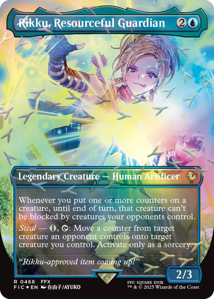 Rikku, Resourceful Guardian (Borderless) (Chocobo Track Foil) [FINAL FANTASY Commander] | Game Master's Emporium (The New GME)
