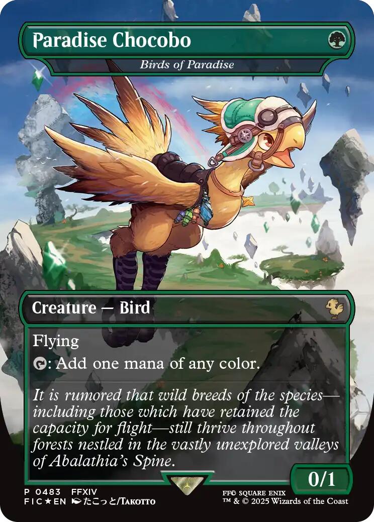 Paradise Chocobo - Birds of Paradise (Borderless) [FINAL FANTASY Commander] | Game Master's Emporium (The New GME)