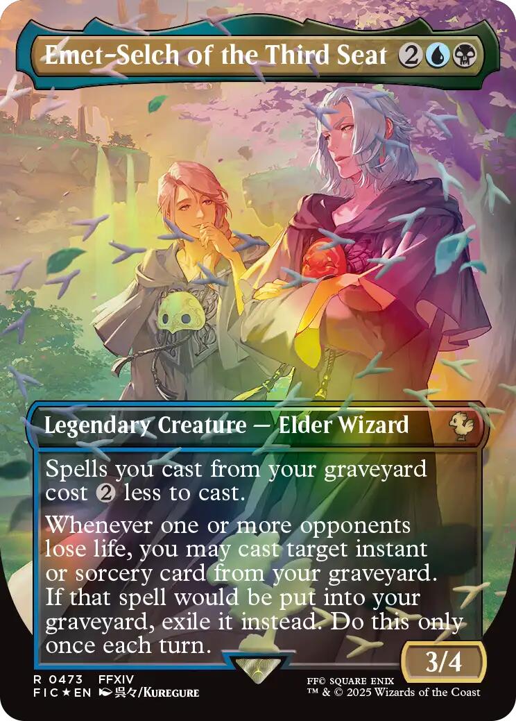 Emet-Selch of the Third Seat (Borderless) (Chocobo Track Foil) [FINAL FANTASY Commander] | Game Master's Emporium (The New GME)