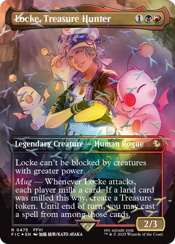 Locke, Treasure Hunter (Borderless) (Chocobo Track Foil) [FINAL FANTASY Commander] | Game Master's Emporium (The New GME)