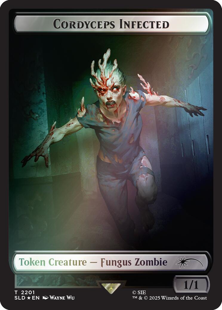 Cordyceps Infected Token (2201) (Rainbow Foil) [Secret Lair Drop Series] | Game Master's Emporium (The New GME)