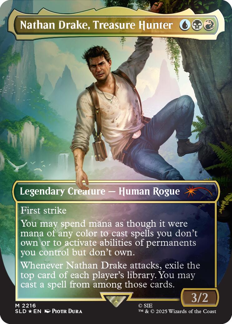 Nathan Drake, Treasure Hunter (Rainbow Foil) [Secret Lair Drop Series] | Game Master's Emporium (The New GME)