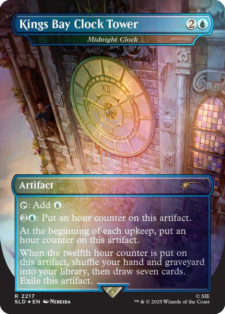 Kings Bay Clock Tower - Midnight Clock (Rainbow Foil) [Secret Lair Drop Series] | Game Master's Emporium (The New GME)