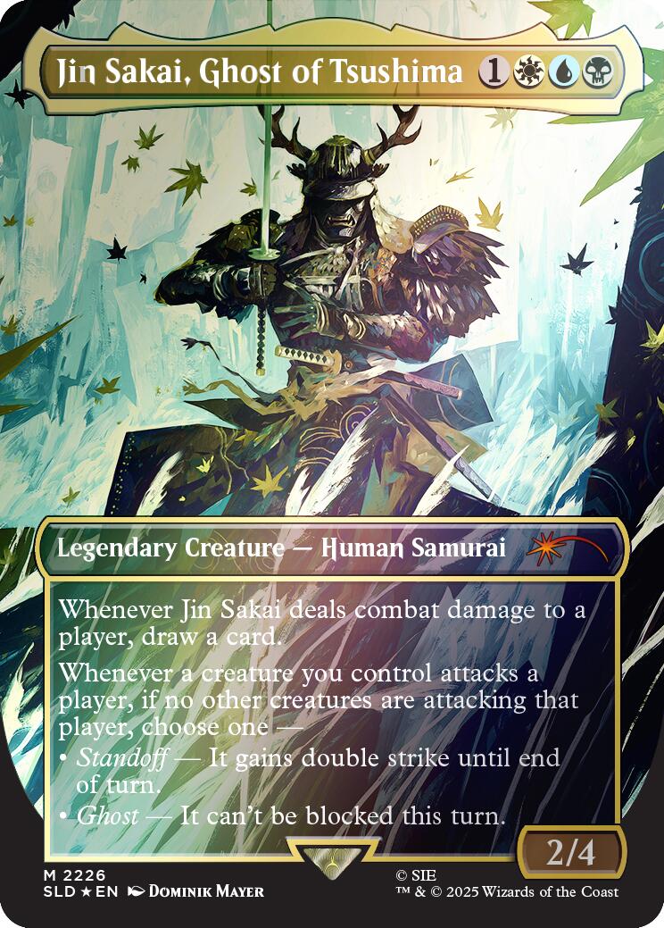 Jin Sakai, Ghost of Tsushima (Rainbow Foil) [Secret Lair Drop Series] | Game Master's Emporium (The New GME)