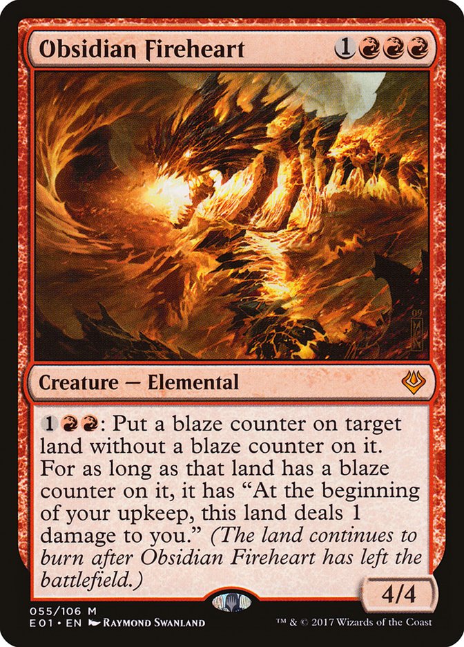 Obsidian Fireheart [Archenemy: Nicol Bolas] | Game Master's Emporium (The New GME)