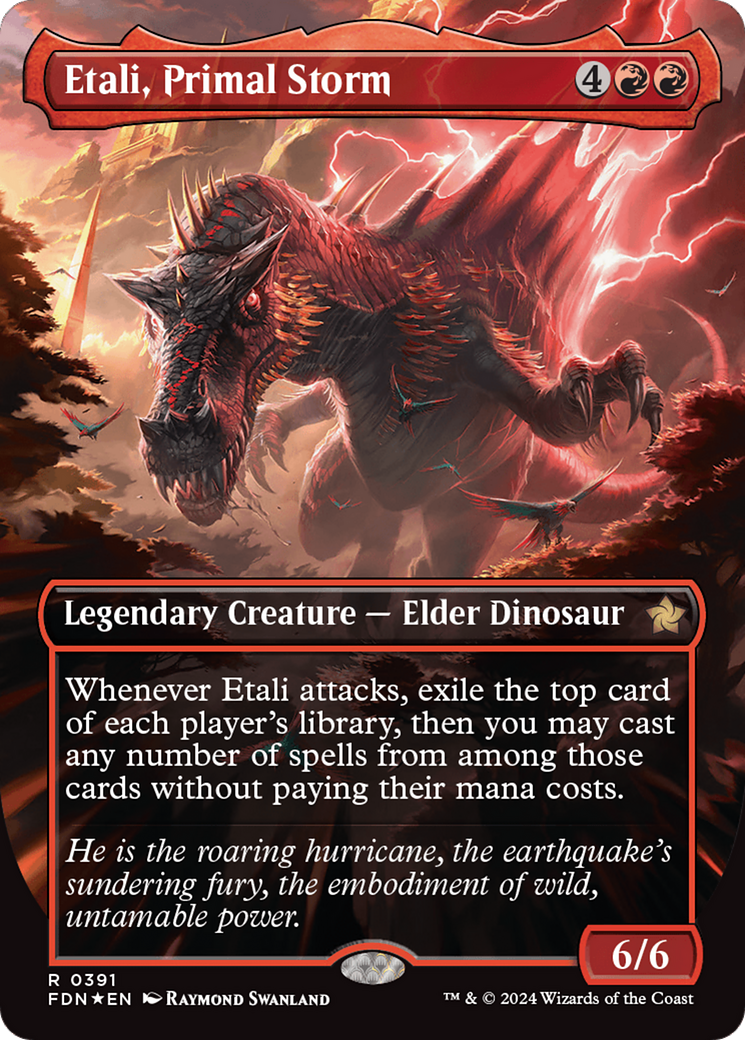 Etali, Primal Storm (Borderless) (Mana Foil) [Foundations] | Game Master's Emporium (The New GME)