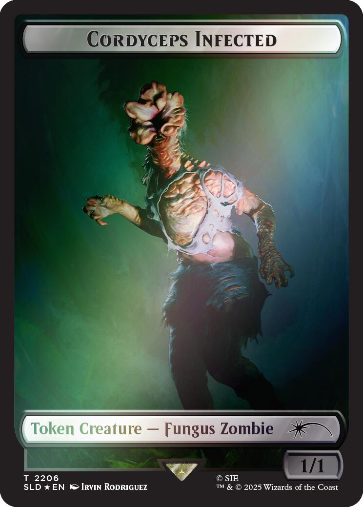 Cordyceps Infected Token (2206) (Rainbow Foil) [Secret Lair Drop Series] | Game Master's Emporium (The New GME)