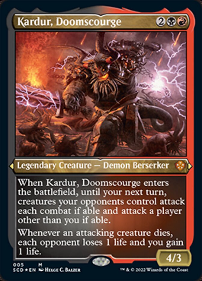 Kardur, Doomscourge (Foil Etched) [Starter Commander Decks] | Game Master's Emporium (The New GME)