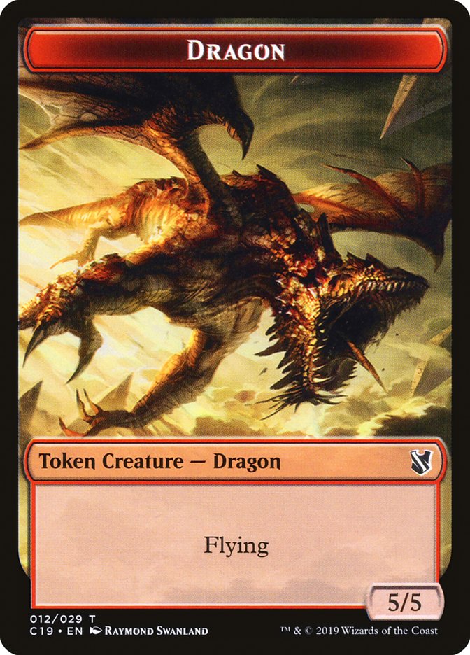 Heart-Piercer Manticore // Dragon Double-Sided Token [Commander 2019 Tokens] | Game Master's Emporium (The New GME)