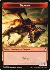 Heart-Piercer Manticore // Dragon Double-Sided Token [Commander 2019 Tokens] | Game Master's Emporium (The New GME)