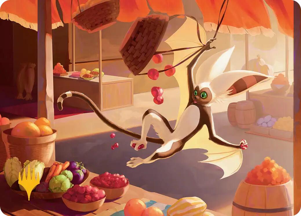 Momo, Playful Pet Art Card (Gold-Stamped Planeswalker Symbol) [Avatar: The Last Airbender Art Series] | Game Master's Emporium (The New GME)