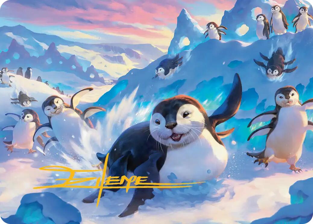 Otter-Penguin Art Card (Gold-Stamped Signature) [Avatar: The Last Airbender Art Series] | Game Master's Emporium (The New GME)