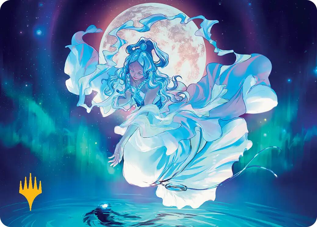 Yue, the Moon Spirit Art Card (Gold-Stamped Planeswalker Symbol) [Avatar: The Last Airbender Art Series] | Game Master's Emporium (The New GME)