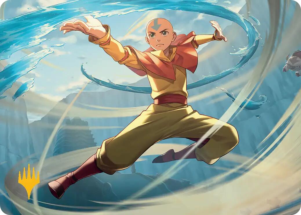 Aang, Swift Savior Art Card (Gold-Stamped Planeswalker Symbol) [Avatar: The Last Airbender Art Series] | Game Master's Emporium (The New GME)