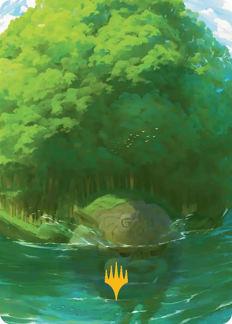 Forest Art Card (Gold-Stamped Planeswalker Symbol) [Avatar: The Last Airbender Art Series] | Game Master's Emporium (The New GME)