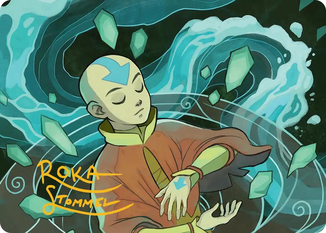 Aang, at the Crossroads Art Card (Gold-Stamped Signature) [Avatar: The Last Airbender Art Series] | Game Master's Emporium (The New GME)