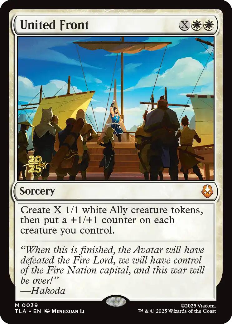 United Front [Avatar: The Last Airbender Prerelease Cards] | Game Master's Emporium (The New GME)
