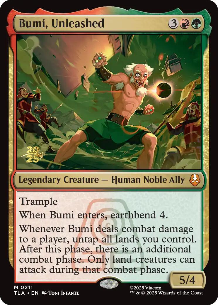 Bumi, Unleashed [Avatar: The Last Airbender Prerelease Cards] | Game Master's Emporium (The New GME)
