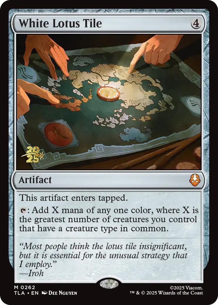 White Lotus Tile [Avatar: The Last Airbender Prerelease Cards] | Game Master's Emporium (The New GME)
