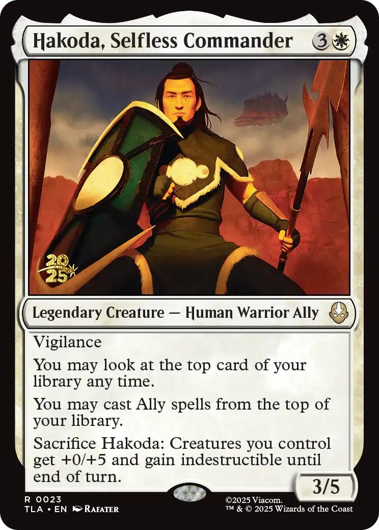 Hakoda, Selfless Commander [Avatar: The Last Airbender Prerelease Cards] | Game Master's Emporium (The New GME)