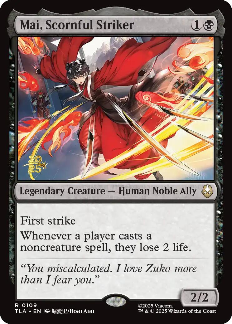 Mai, Scornful Striker [Avatar: The Last Airbender Prerelease Cards] | Game Master's Emporium (The New GME)