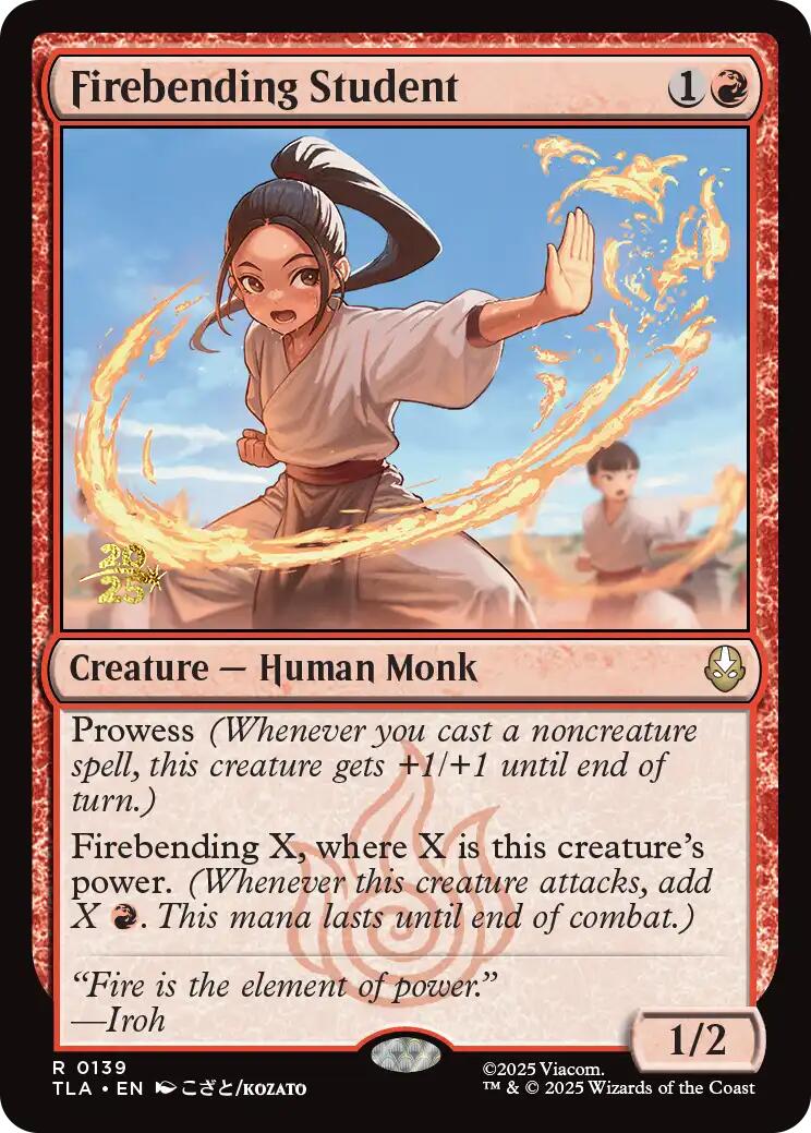 Firebending Student [Avatar: The Last Airbender Prerelease Cards] | Game Master's Emporium (The New GME)