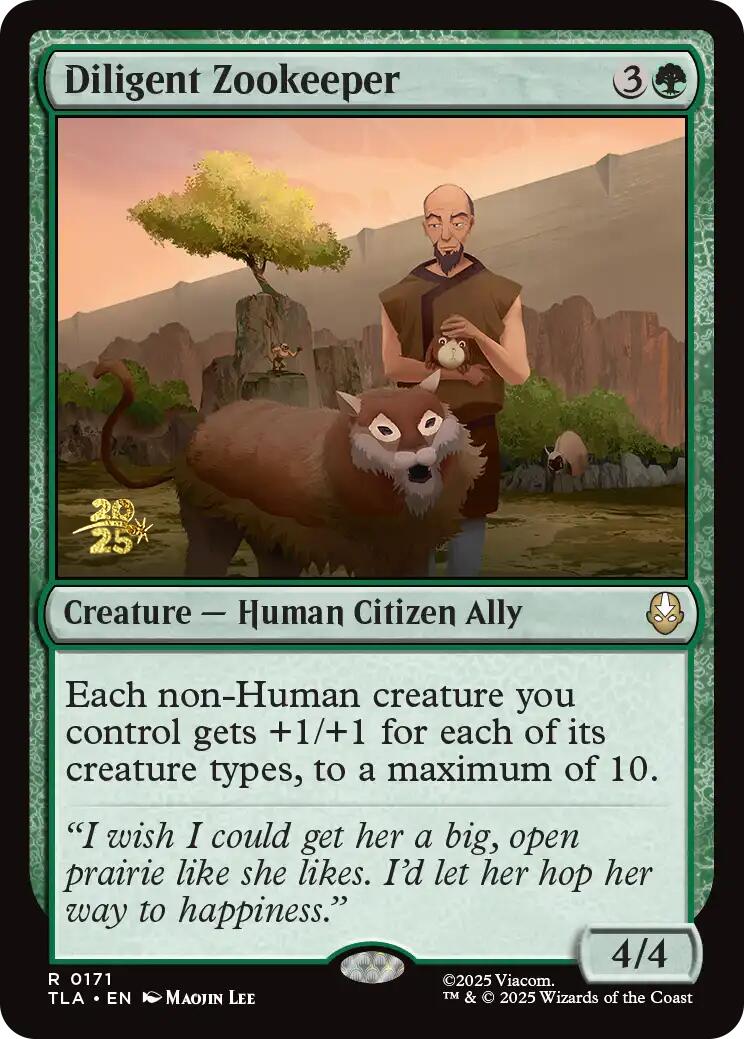Diligent Zookeeper [Avatar: The Last Airbender Prerelease Cards] | Game Master's Emporium (The New GME)