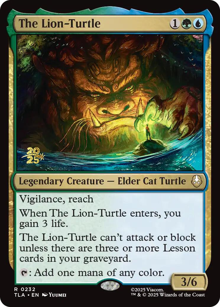 The Lion-Turtle [Avatar: The Last Airbender Prerelease Cards] | Game Master's Emporium (The New GME)