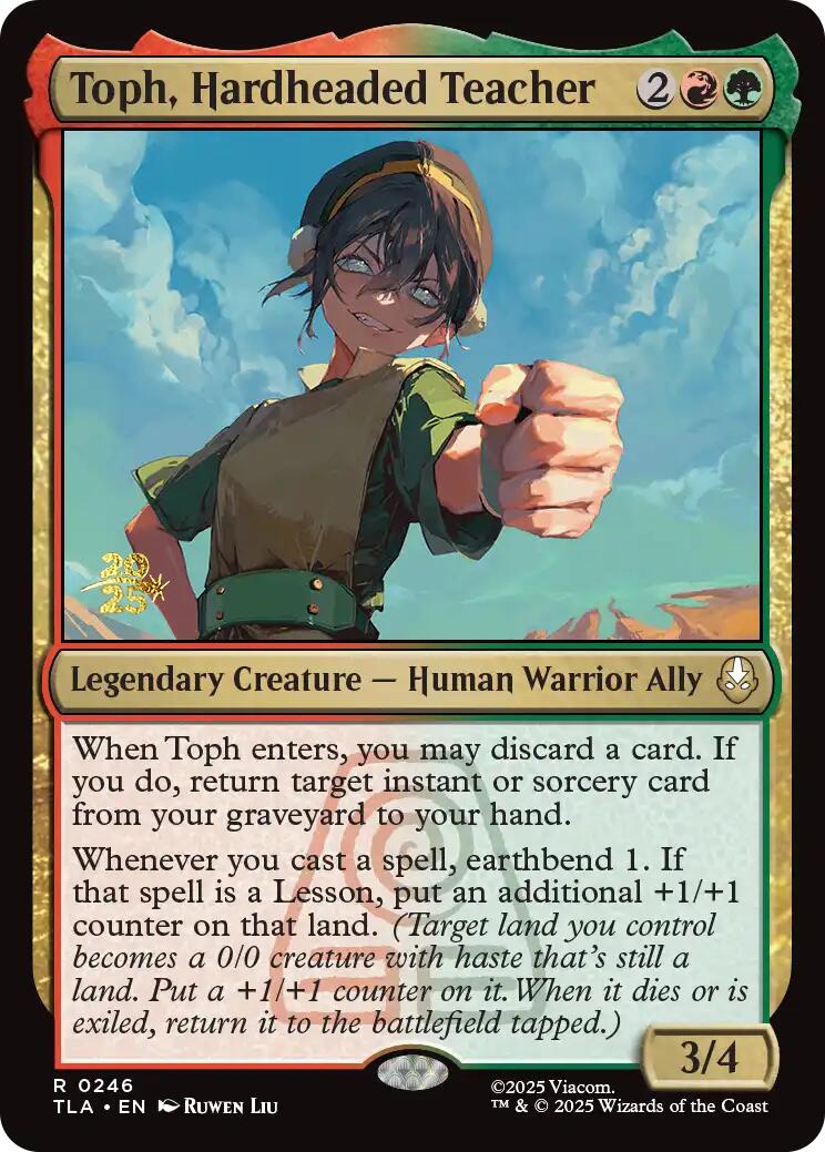 Toph, Hardheaded Teacher [Avatar: The Last Airbender Prerelease Cards] | Game Master's Emporium (The New GME)