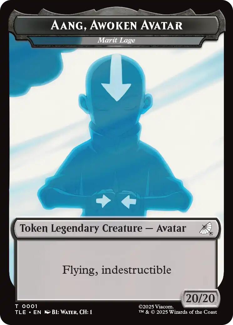 Aang, Awoken Avatar - Marit Lage // Treasure Double-Sided Token [Avatar: The Last Airbender: Eternal-Legal Tokens] | Game Master's Emporium (The New GME)