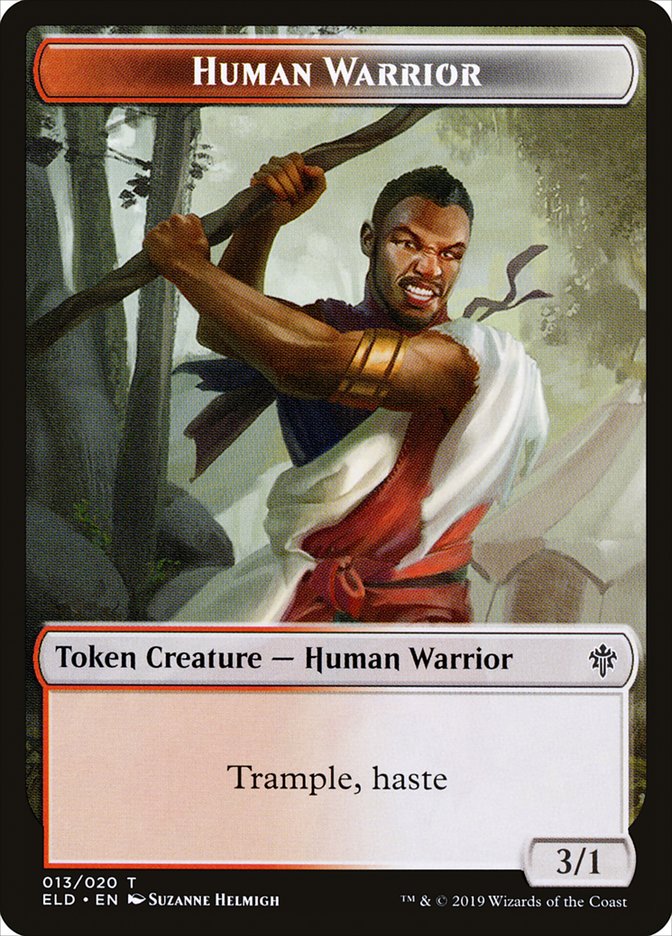 Human Warrior Token [Throne of Eldraine Tokens] | Game Master's Emporium (The New GME)