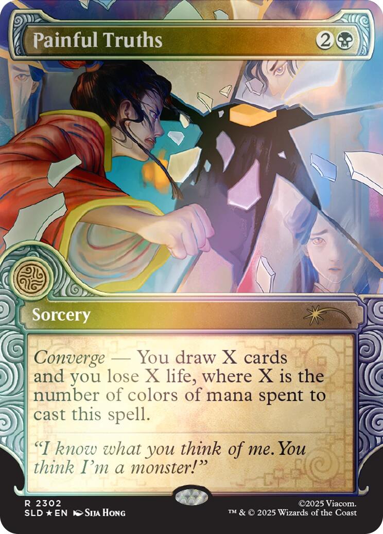 Painful Truths (Rainbow Foil) [Secret Lair Drop Series] | Game Master's Emporium (The New GME)