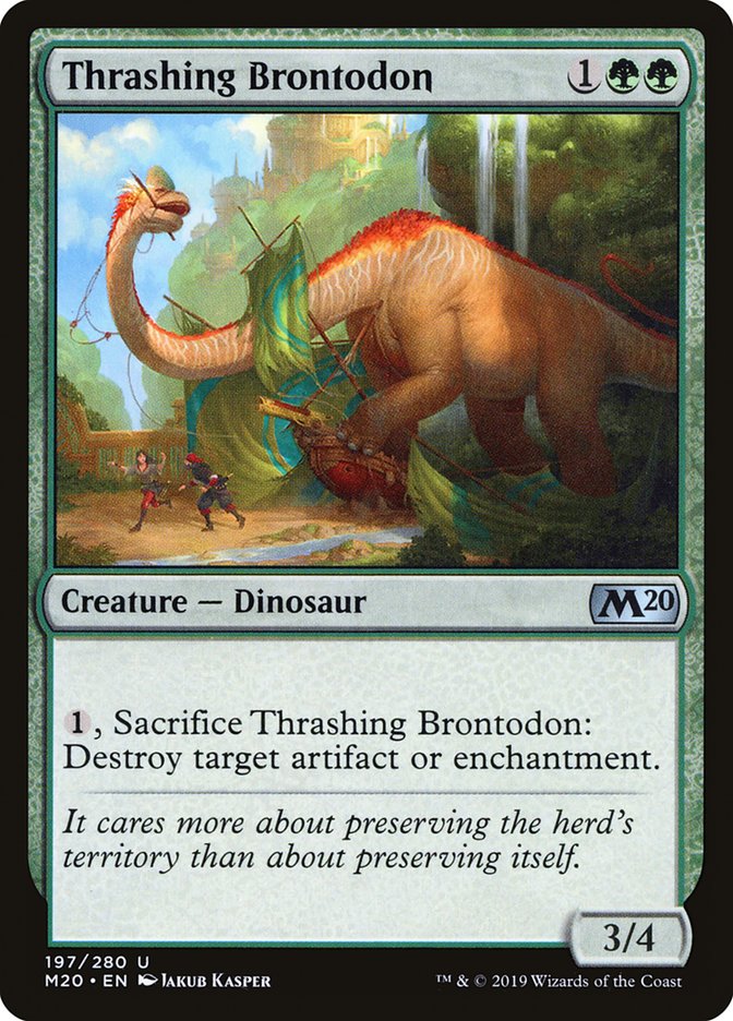 Thrashing Brontodon [Core Set 2020] | Game Master's Emporium (The New GME)