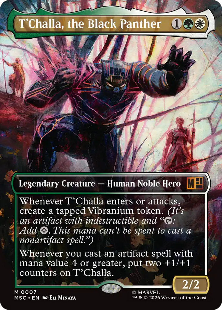 T'Challa, the Black Panther (Borderless) [Marvel Super Heroes Commander] | Game Master's Emporium (The New GME)