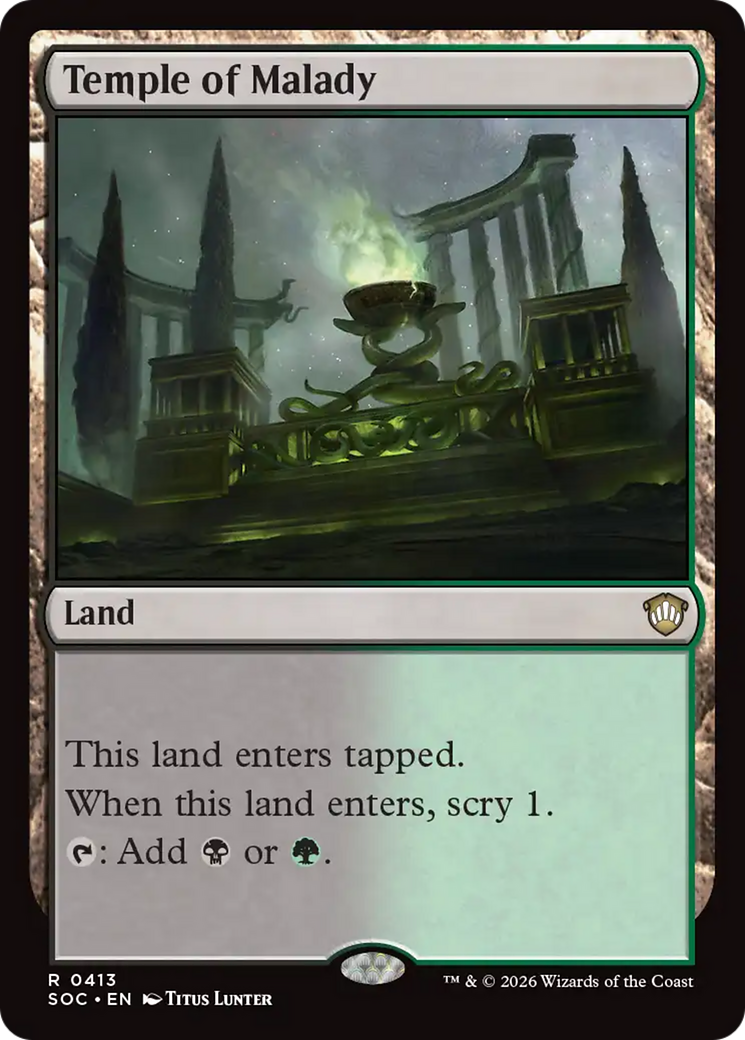Temple of Malady [Secrets of Strixhaven Commander] | Game Master's Emporium (The New GME)
