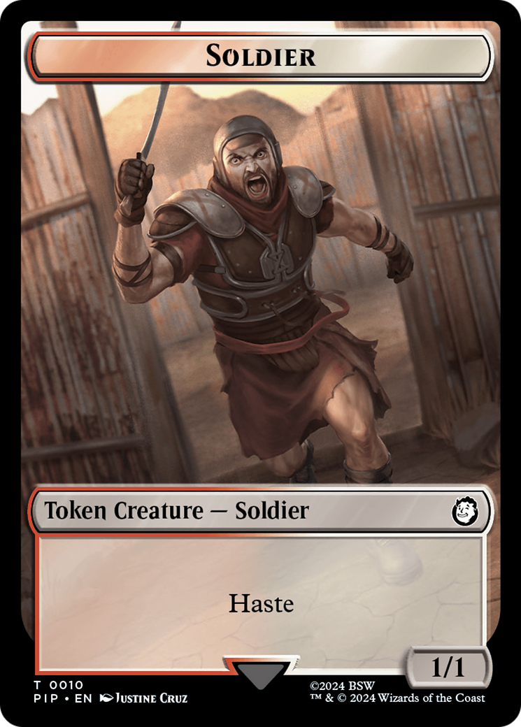 Soldier (0010) // Warrior Double-Sided Token [Fallout Tokens] | Game Master's Emporium (The New GME)