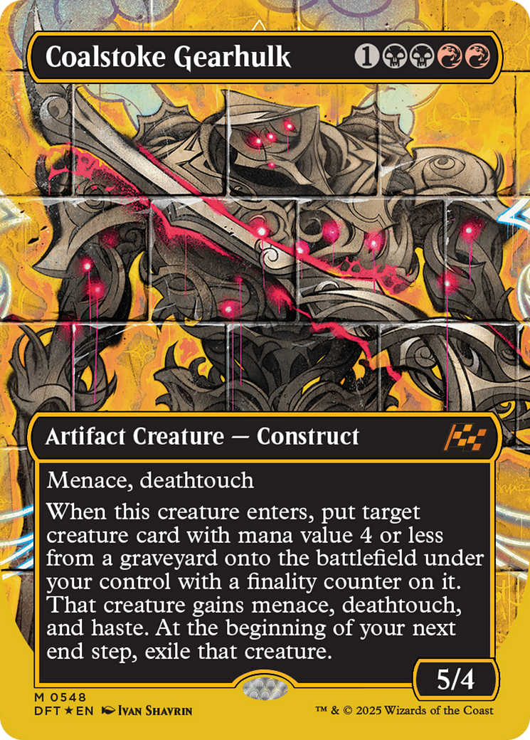 Coalstoke Gearhulk (Borderless) (First-Place Foil) [Aetherdrift] | Game Master's Emporium (The New GME)