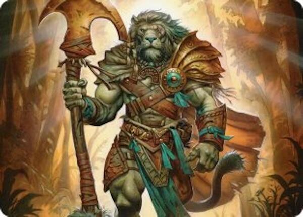 Ajani, Outland Chaperone Art Card [Lorwyn Eclipsed Art Series] | Game Master's Emporium (The New GME)