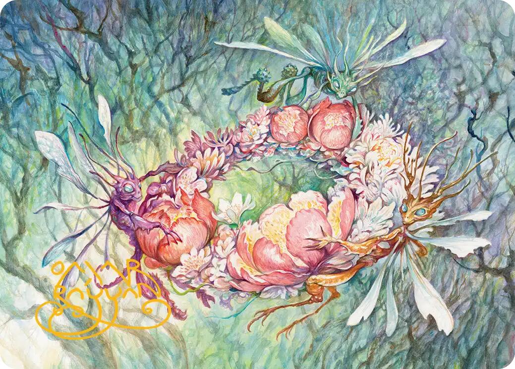 Grave Venerations Art Card (Gold-Stamped Signature) [Lorwyn Eclipsed Art Series] | Game Master's Emporium (The New GME)