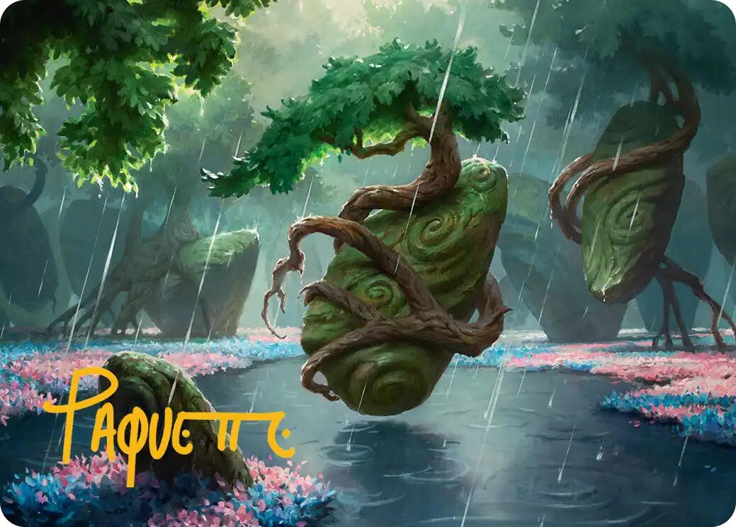 Rain-Slicked Copse Art Card (Gold-Stamped Signature) [Lorwyn Eclipsed Art Series] | Game Master's Emporium (The New GME)