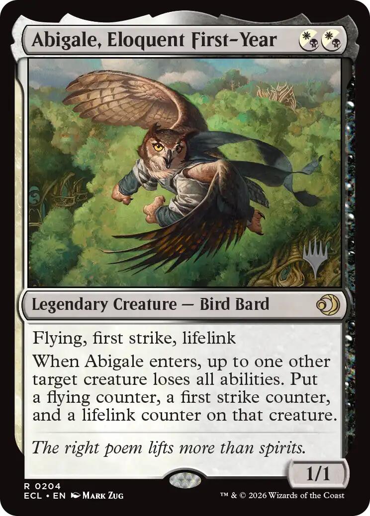 Abigale, Eloquent First-Year [Lorwyn Eclipsed Promos] | Game Master's Emporium (The New GME)