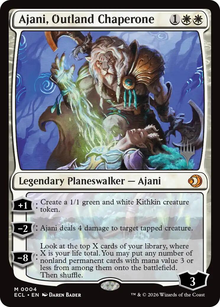 Ajani, Outland Chaperone [Lorwyn Eclipsed Promos] | Game Master's Emporium (The New GME)
