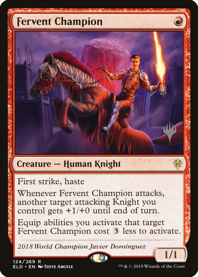 Fervent Champion (Promo Pack) [Throne of Eldraine Promos] | Game Master's Emporium (The New GME)