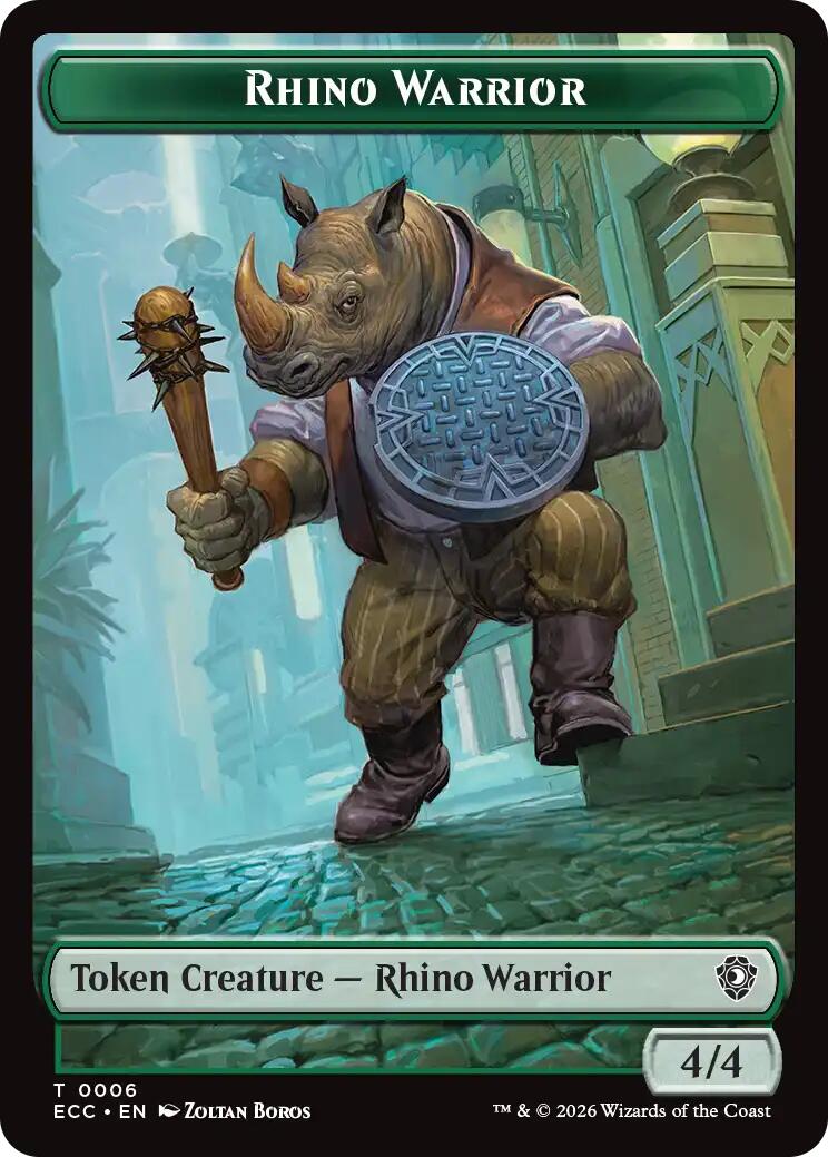 Rhino Warrior // Elemental (0009) Double-Sided Token [Lorwyn Eclipsed Tokens] | Game Master's Emporium (The New GME)