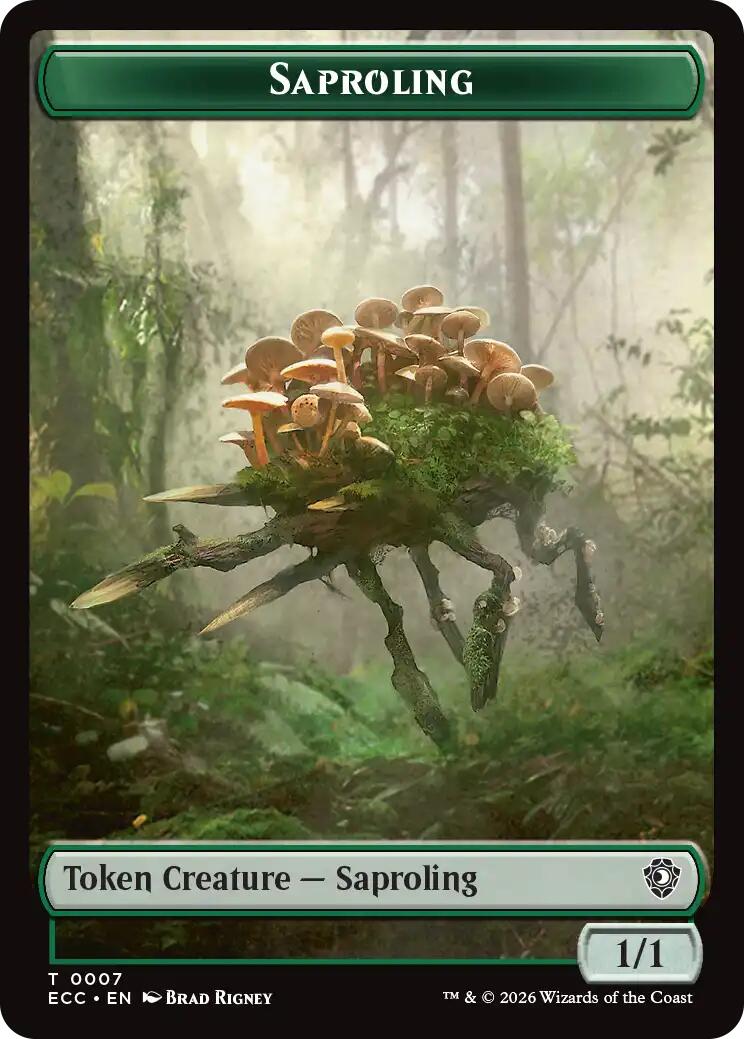 Saproling // The Monarch Double-Sided Token [Lorwyn Eclipsed Tokens] | Game Master's Emporium (The New GME)