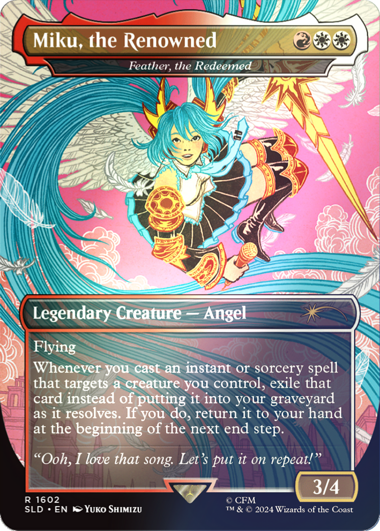 Miku, the Renowned - Feather, the Redeemed (Rainbow Foil) [Secret Lair Drop Series] | Game Master's Emporium (The New GME)