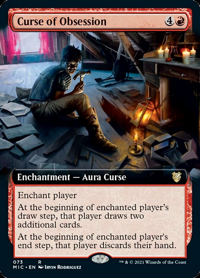 Curse of Obsession (Extended Art) [Innistrad: Midnight Hunt Commander] | Game Master's Emporium (The New GME)